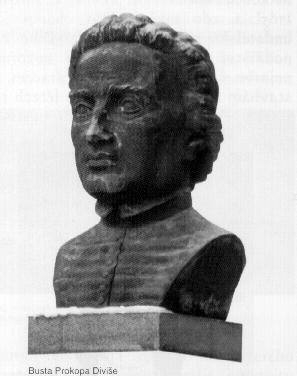 Busta Prokopa Diviše (J. T Fischer, 1948, Divišovo náměstí ve Znojmě)