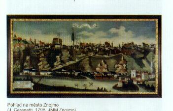 Pohled na město Znojmo(J. Ceregetti, 1798, JMM Znojmo)  